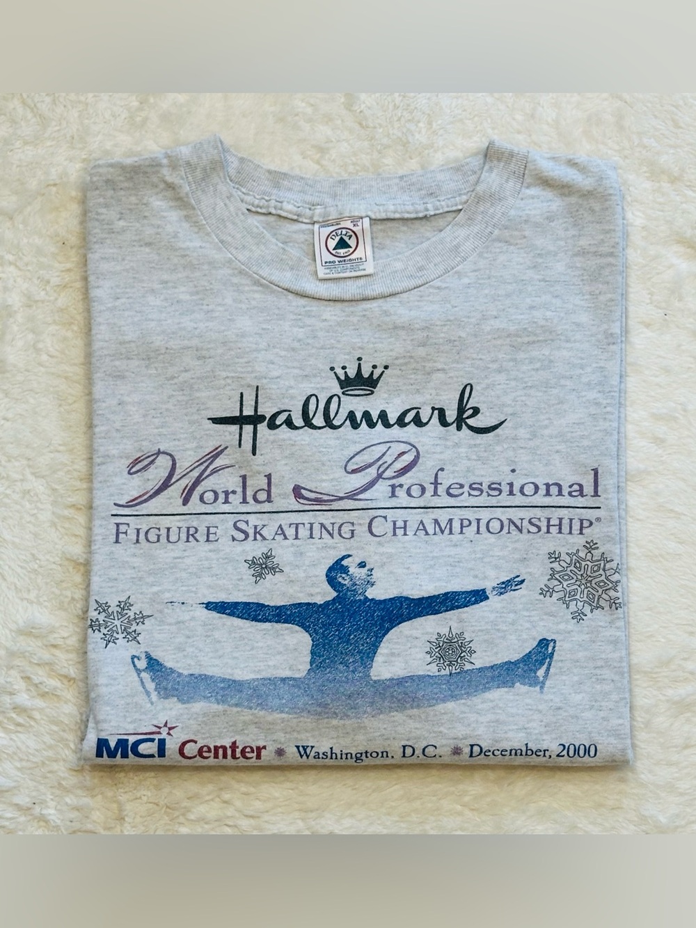 VTG 2000 Hallmark World Pro Figure Skating Championship T Shirt XL DC Graphic
